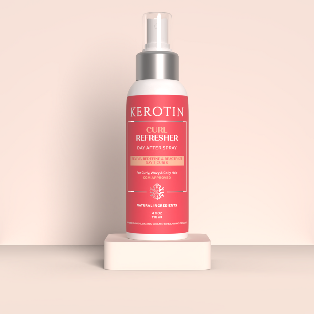 Curl Refresher Day After Spray for Curly, Wavy & Coily Hair-Kerotin