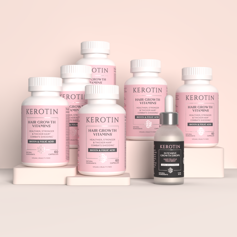 Hair Growth Vitamins - 6 Month + Free Gift